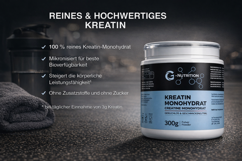 Kreatin Pulver 300g | 100% reines Monohydrat